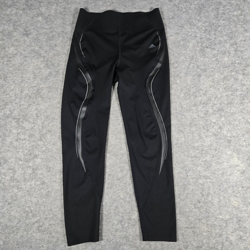 Adidas Womens Black Graphic Performance Training Leggings M